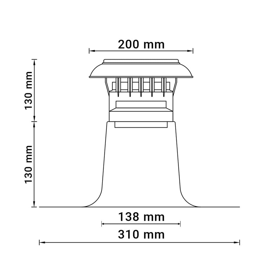 Flachdachentlüfter DN90-100