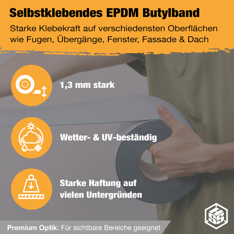 EPDM Butyl-Dichtband gewebeverstärkt
